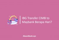 IBG Transfer CIMB to Maybank Berapa Hari